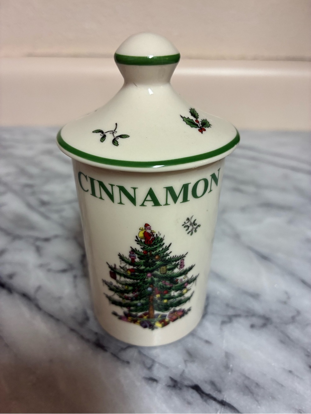 Spode Christmas Tree CINNAMON Spice Jar